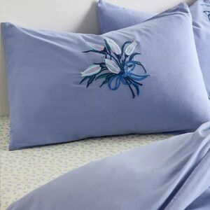 NWT A Bouquet For You Floral Embroidered STANDARD Sham Set